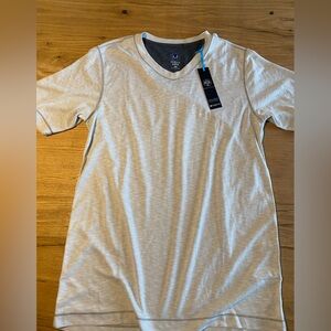 Maevn Short Sleeve V Neck Tee Shirt Men’s Gray‎ Small NWT